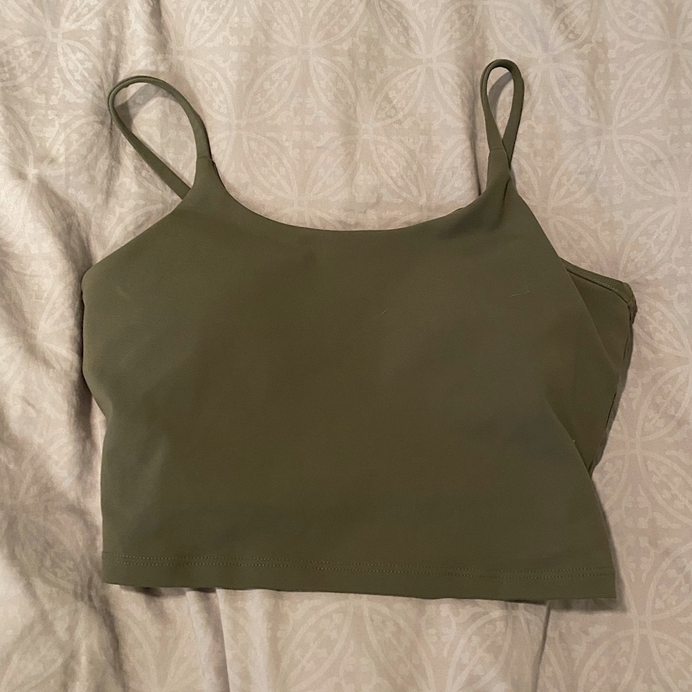 Olive Green Athletic Top